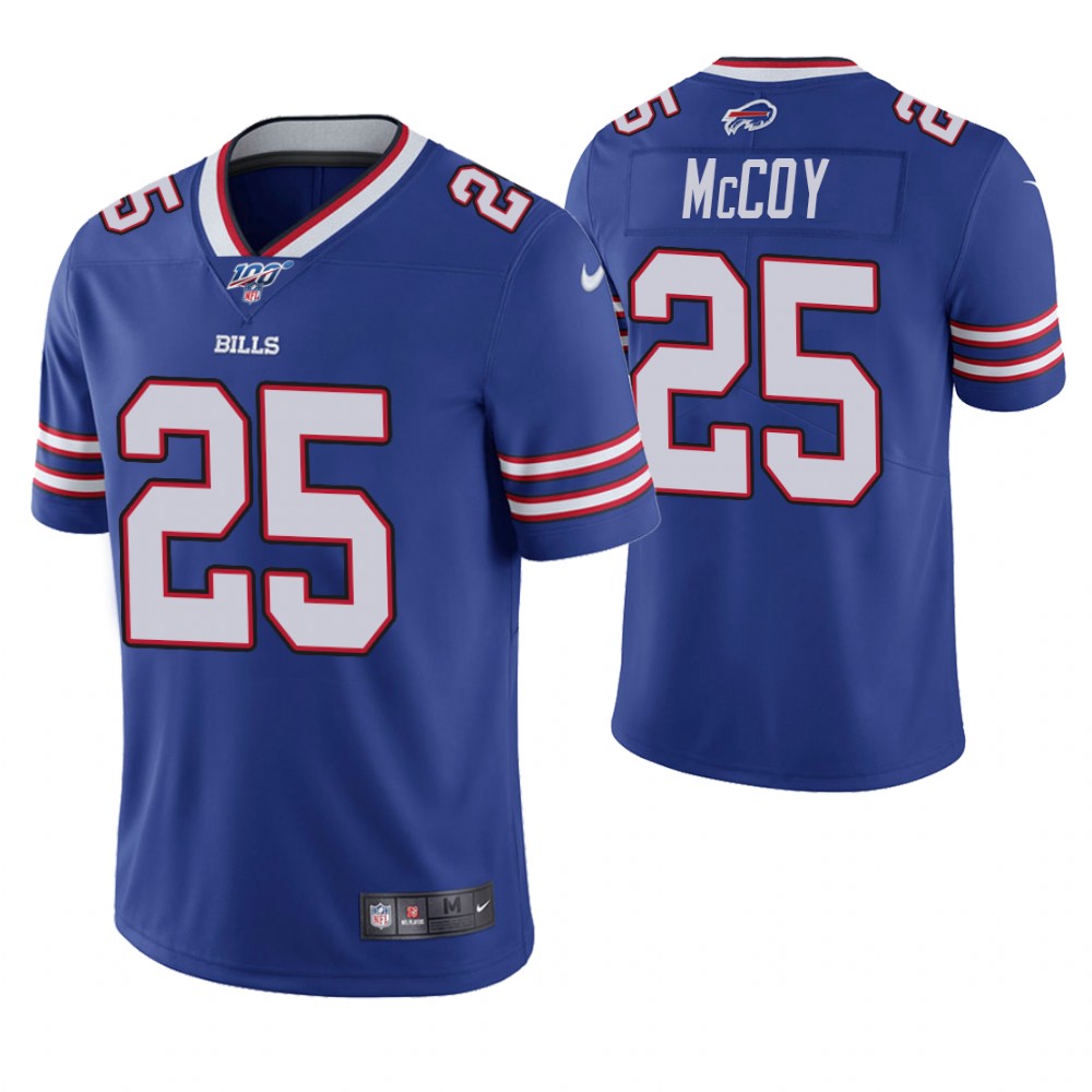 Men's Buffalo Bills #25 LeSean McCoy Blue 2019 100th Season Vapor Untouchable Limited Stitched NFL Jersey
